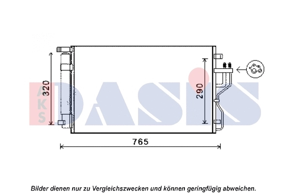 Condenseur, climatisation AKS DASIS 512065N