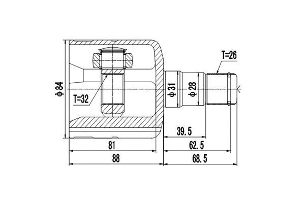 Jeu de joints, arbre de transmission DYNAMATRIX DCV661011