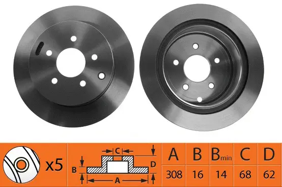 Disque de frein SB BR22101T