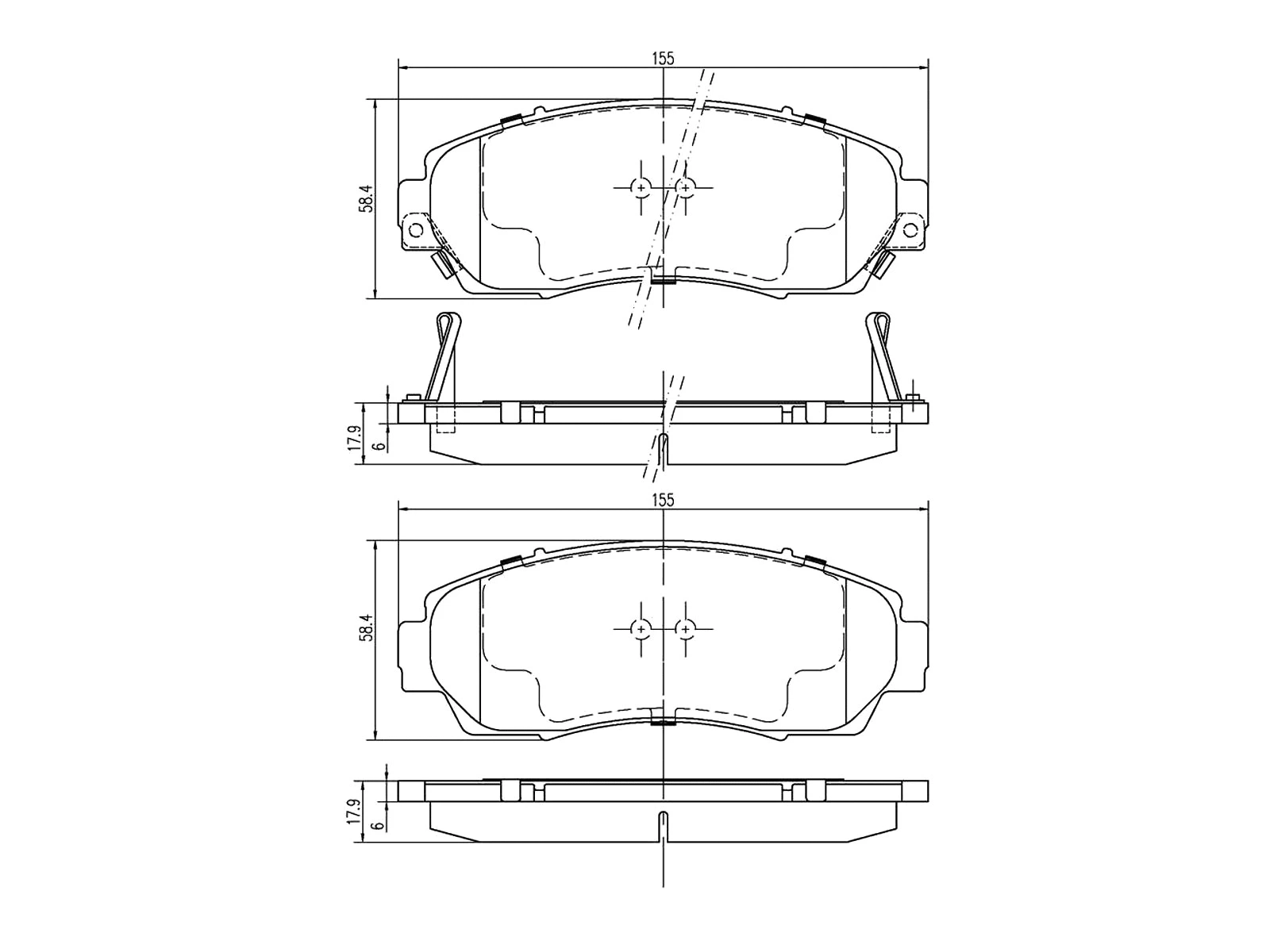 Kit de plaquettes de frein, frein à disque A.Z. Meisterteile AZMT-44-022-1319