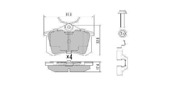 Kit de plaquettes de frein, frein à disque FREMAX FBP-0575-01