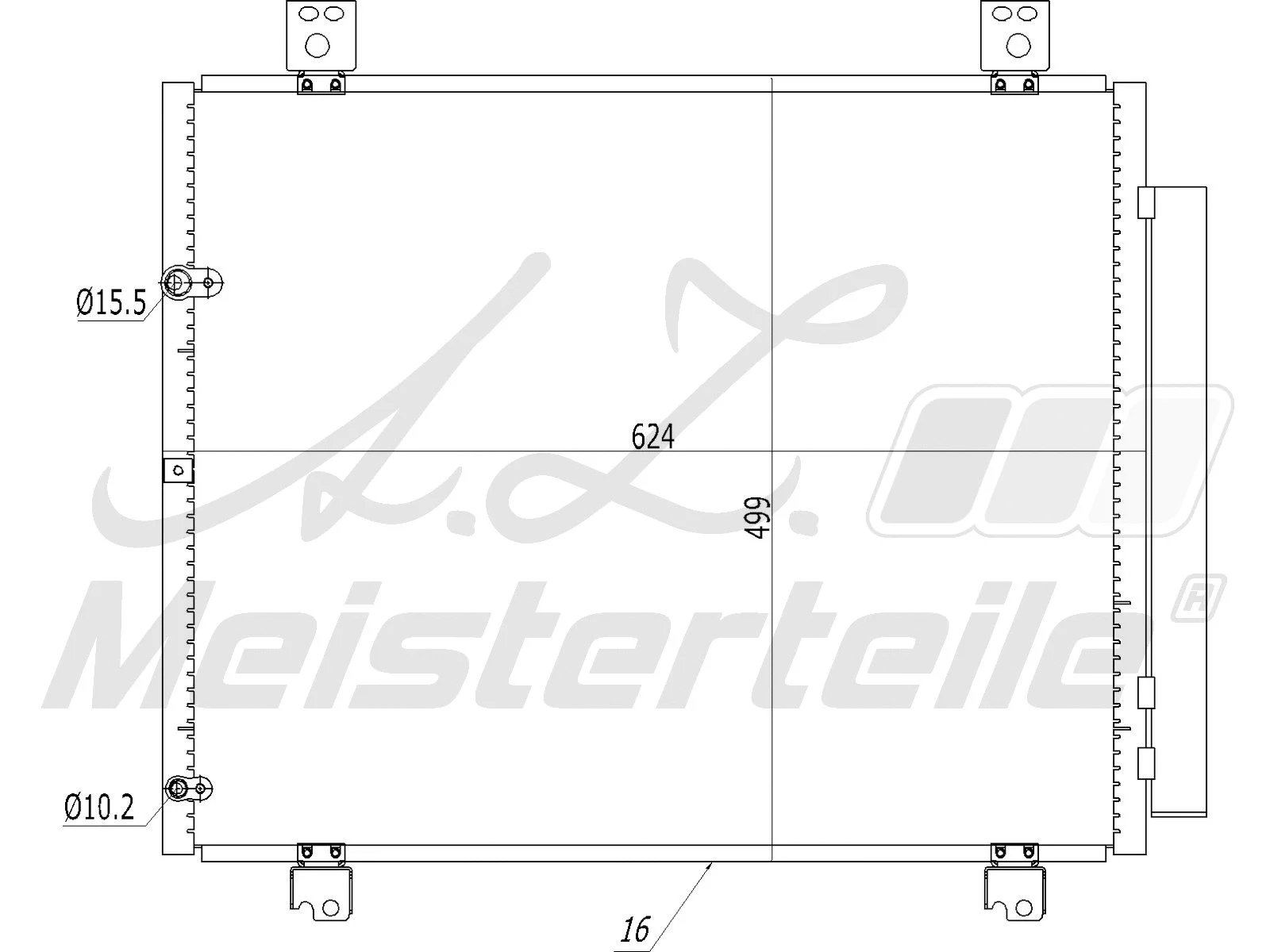Condenseur, climatisation A.Z. Meisterteile AZMT-45-030-1100
