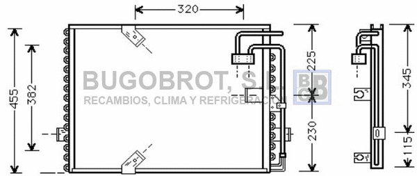 Condenseur, climatisation BUGOBROT 62-BW5187