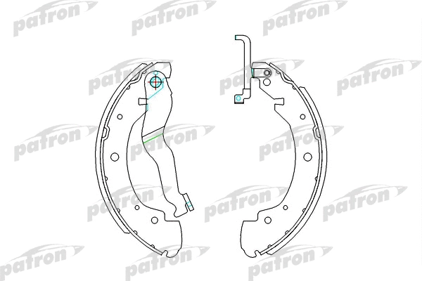 Jeu de mâchoires de frein PATRON PSP428