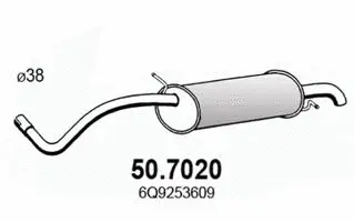 Silencieux arrière ASSO 50.7020