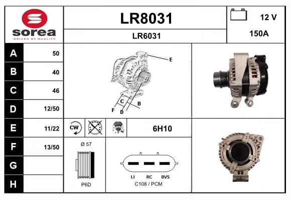 Alternateur SNRA LR8031