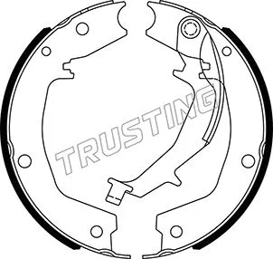 Jeu de mâchoires de frein, frein de stationnement TRUSTING 049.172