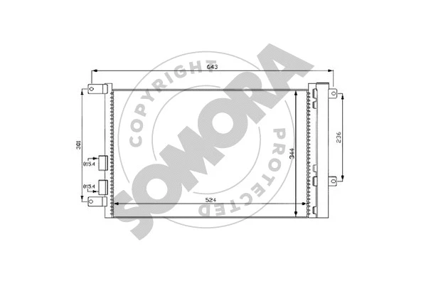 Condenseur, climatisation SOMORA 010160C