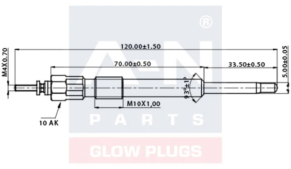 Bougie de préchauffage A-N PARTS A-N120246
