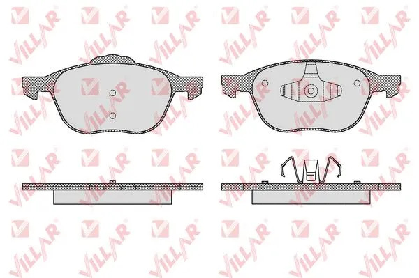 Kit de plaquettes de frein, frein à disque VILLAR 626.1627