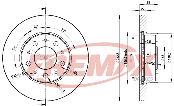 Disque de frein FREMAX BD-9063