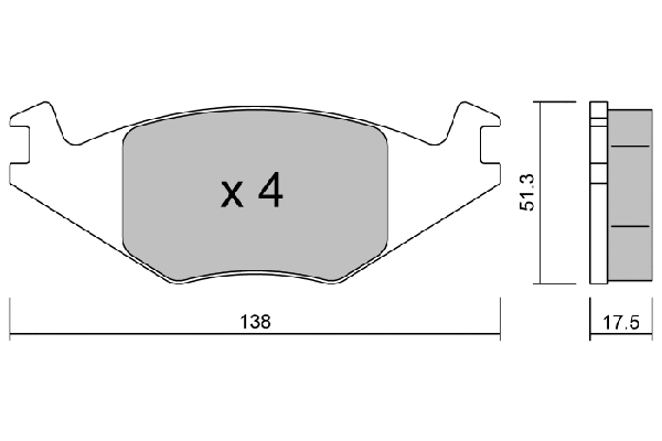 Kit de plaquettes de frein, frein à disque AISIN BPVW-1900