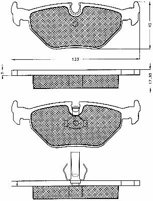 Kit de plaquettes de frein, frein à disque BSF 10570