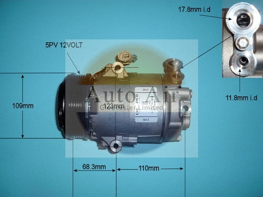 Compresseur, climatisation AUTO AIR GLOUCESTER 14-1232