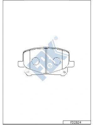 Kit de plaquettes de frein, frein à disque FBK FD2824