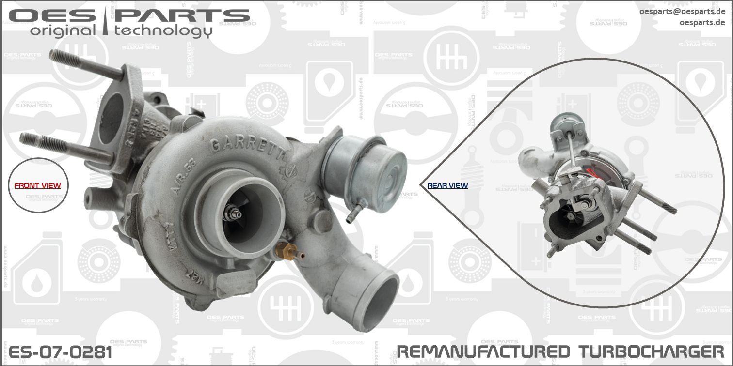 Turbocompresseur, suralimentation OES PARTS ES-07-0281