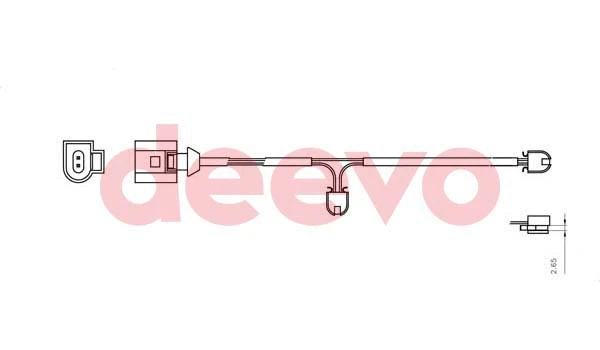 Contact d'avertissement, usure des plaquettes de frein DEEVO BW10880