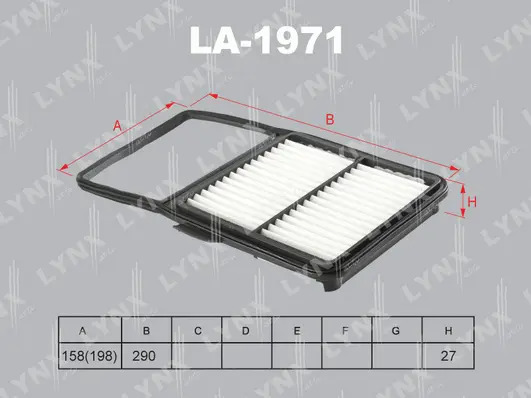 Filtre à air LYNXAUTO LA-1971