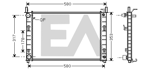 Radiateur, refroidissement du moteur EACLIMA 31R22117