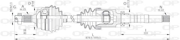Arbre de transmission OPEN PARTS DRS6093.00