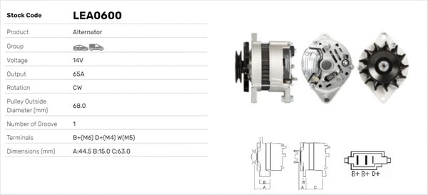 Alternateur LUSA LEA0600