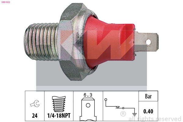 Indicateur de pression d'huile KW 500 032
