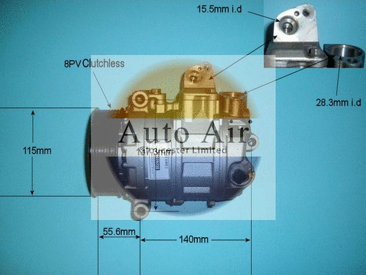 Compresseur, climatisation AUTO AIR GLOUCESTER 14-0267R