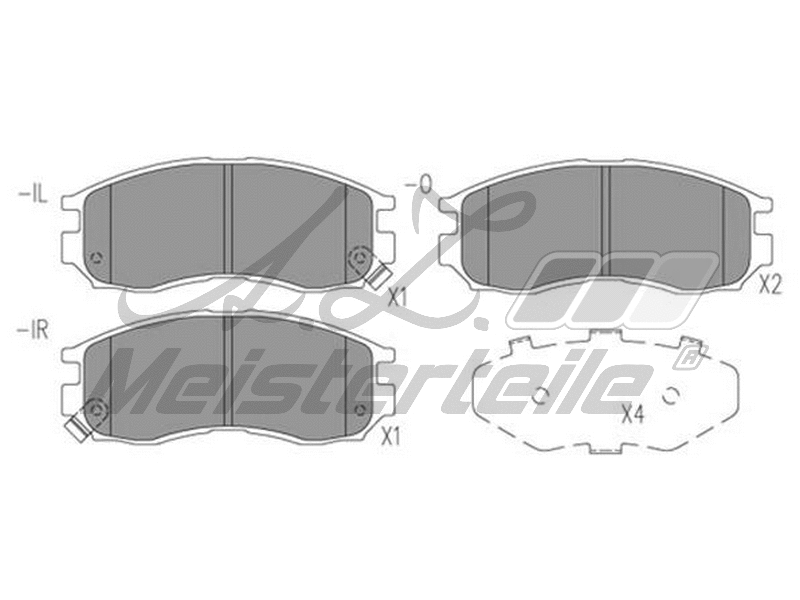 Kit de plaquettes de frein, frein à disque A.Z. Meisterteile AZMT-44-022-1563