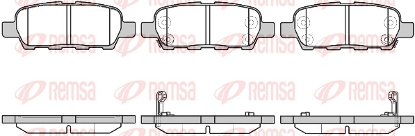 Kit de plaquettes de frein, frein à disque REMSA 0876.29