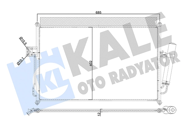 Condenseur, climatisation KALE OTO RADYATÖR 354030