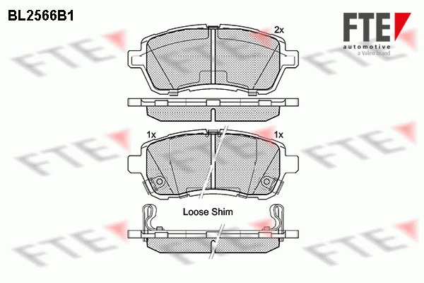 Kit de plaquettes de frein, frein à disque FTE 9010818