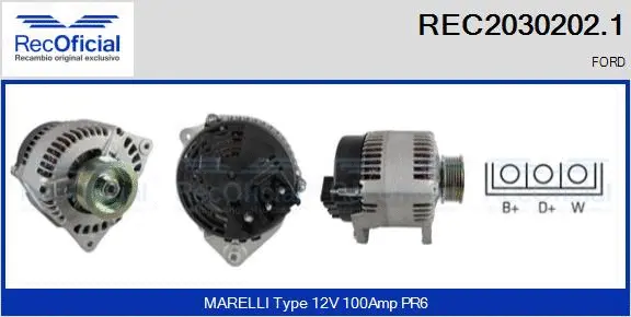 Alternateur RECOFICIAL REC2030202.1