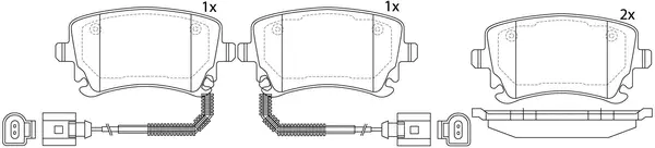 Kit de plaquettes de frein, frein à disque SB BP33330W