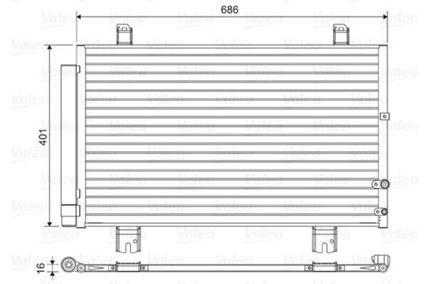 Condenseur, climatisation VALEO 814460