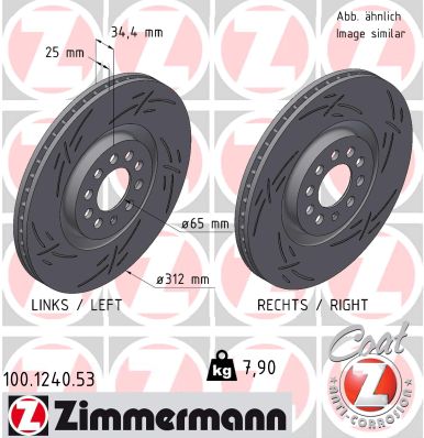Disque de frein ZIMMERMANN 100.1240.53