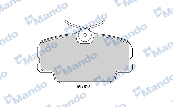 Kit de plaquettes de frein, frein à disque MANDO MBF015084