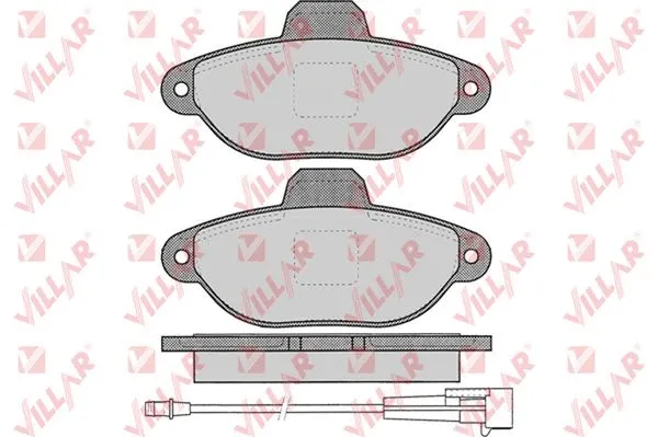 Kit de plaquettes de frein, frein à disque VILLAR 626.1262
