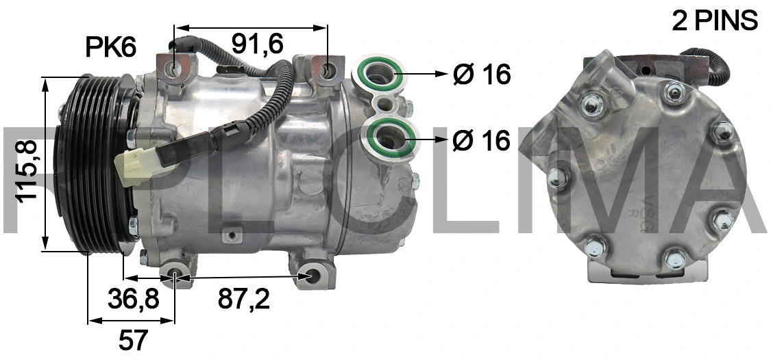 Compresseur, climatisation RPL QUALITY APCOCI0022