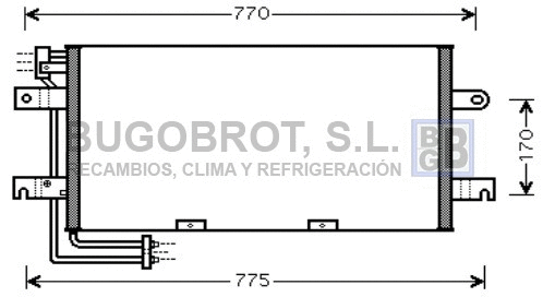 Condenseur, climatisation BUGOBROT 62-VW5195