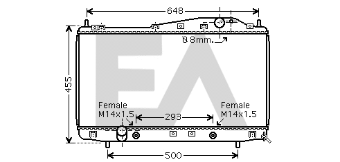 Radiateur, refroidissement du moteur EACLIMA 31R20008