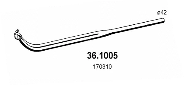 Tuyau d'échappement ASSO 36.1005