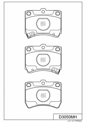 Kit de plaquettes de frein, frein à disque MK Kashiyama D3050MH
