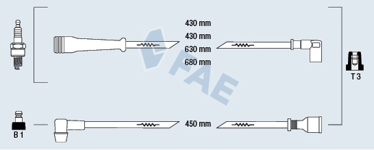 Kit de câbles d'allumage FAE 85220