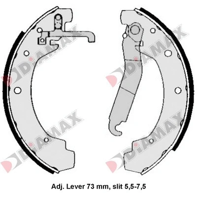 Jeu de mâchoires de frein DIAMAX N01220