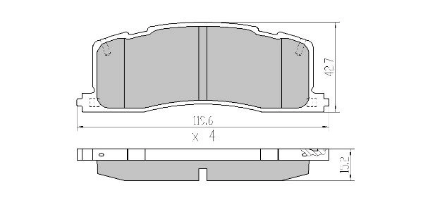 Kit de plaquettes de frein, frein à disque FREMAX FBP-0024