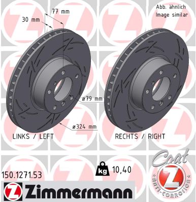 Disque de frein ZIMMERMANN 150.1271.53