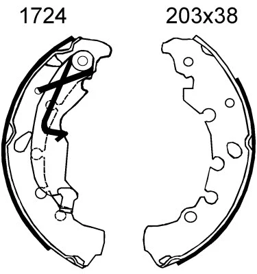 Jeu de mâchoires de frein BSF 01724