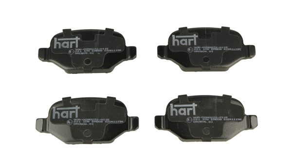 Kit de plaquettes de frein, frein à disque HART 221 108