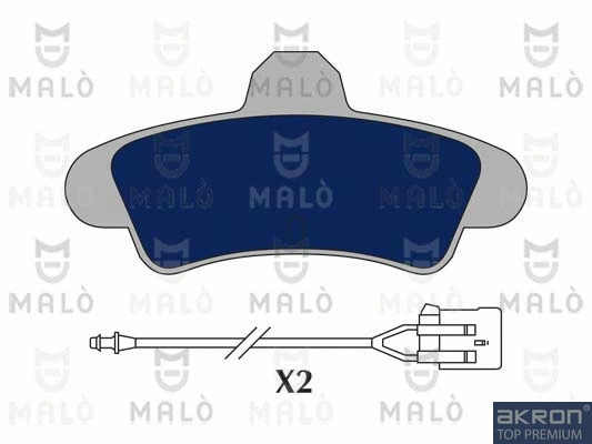 Kit de plaquettes de frein, frein à disque AKRON-MALÒ 1050524