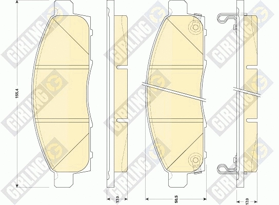 Kit de plaquettes de frein, frein à disque GIRLING 6135029